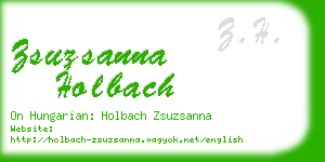 zsuzsanna holbach business card